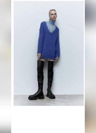 Ботфорти жіночі zara чорні