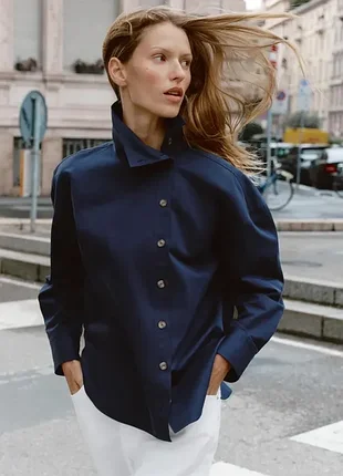 🫐 асимметричная рубашка от zara