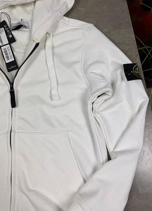 Зіп-худі stone island білий 8