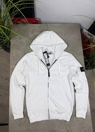 Зип-худи stone island белый
