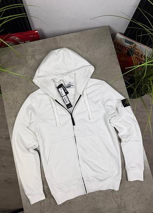 Зіп-худі stone island білий 2