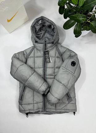 Пуховик чоловічий c.p. company сірий