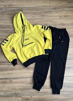 Дитячий спортивний костюм off white жовтий 40/42