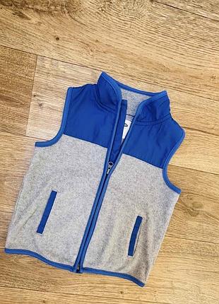 Флісовий жилет old navy 3t,  91-99см, 2,5-4р, на 15-16,5кг сіро-синій