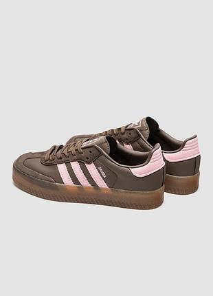 Adidas samba xlg platform brown/pink 6