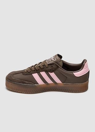 Adidas samba xlg platform brown/pink 5