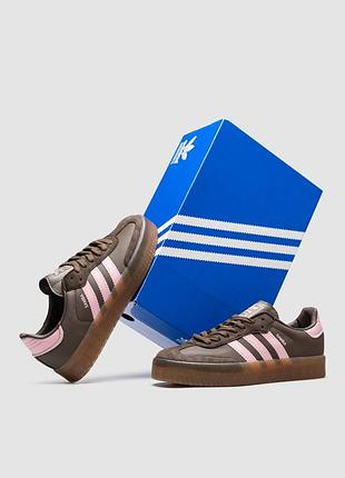 Adidas samba xlg platform brown/pink