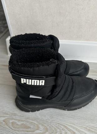 Детские ботинки puma зимние меховые