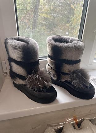 Сапожки зимові,меж кролик,