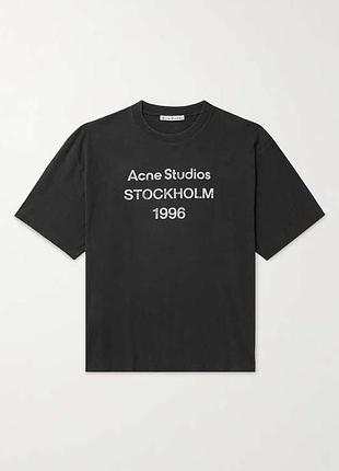 Футболка чоловіча acne studios чорна