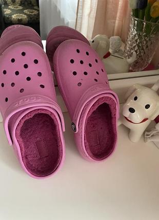 Крокси шльопанці crocs утеплені дитячі з німеччини