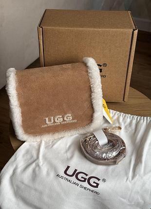 Нова сумка ugg крос-боді з овчиною, chestnut, з австралії