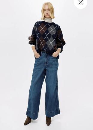 Джинси жіночі h&m широкі сині