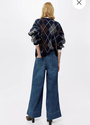 Джинси жіночі h&m широкі сині 4