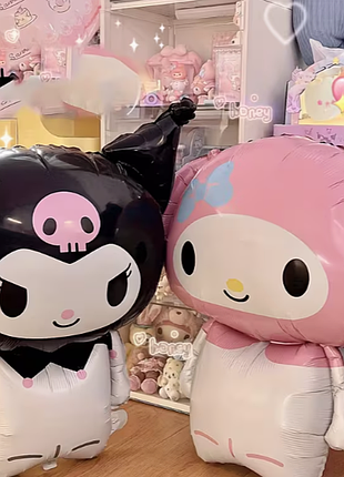 Набір повітряних кульок у формі персонажів my melody та kuromi 2 шт