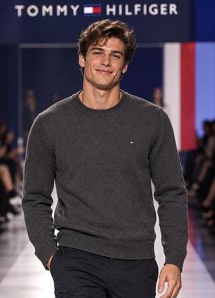 Свитер мужской Tommy hilfiger хлопок серый размер s