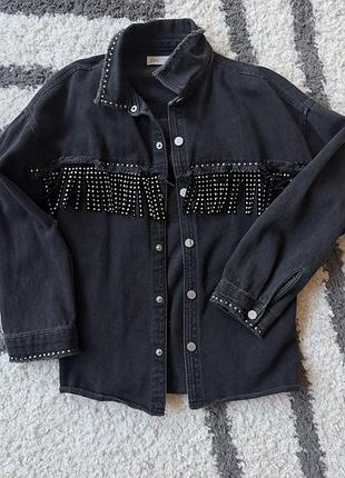 Піджак джинсовий для дівчинки zara чорний