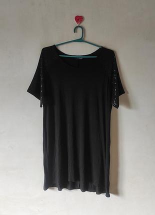 Черная туника-платье с пайетками yours (балта, xl–2xl / ru 20 / eur 48)