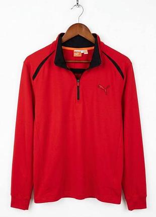 Спортивна кофта puma sportlifestyle 1/3 zip оригінал l-xl червона