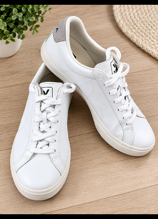 Кожаные кеды кроссовки veja esplar white оригинал (размер 40, стелька 25.5 см)