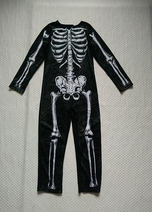 Костюм скелет смерть на хеллоуин halloween 7-8 лет