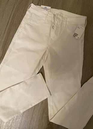 Джинси легінси білі skinni h&m 27 розмір з біркою