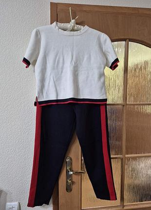 Спортивный вязаный костюм zara knit