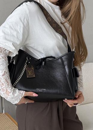 Сумка женская шоппер louis vuitton carryall cargo vibe pm черная классическая луи виттон карго