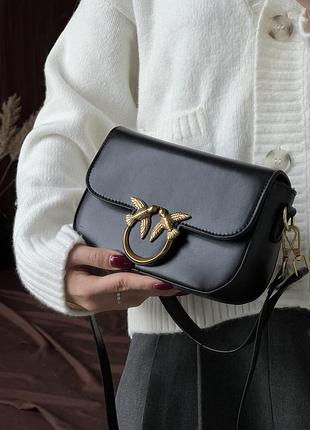 Сумка женская pinko love box bag черная кросс боди пинко
