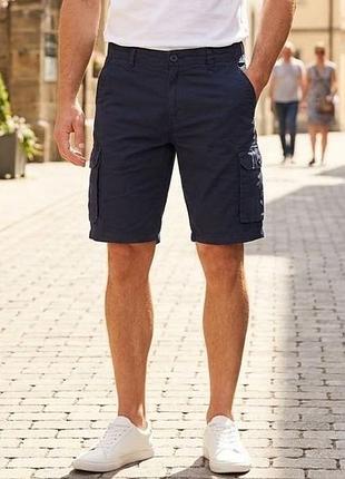 Новые карго шорты fashion ego w32 темно синего цвета