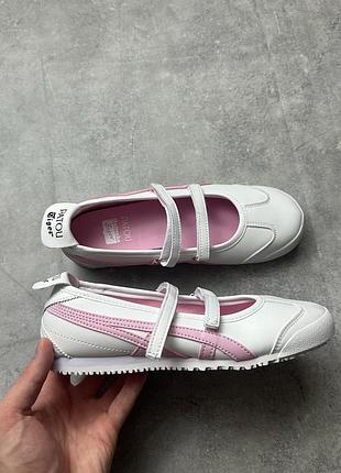 Кеди жіночі onitsuka tiger mexico 66 ballerina білі рожеві