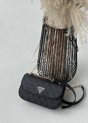 Сумка guess eco elements через плече гесс кросс-боди черная