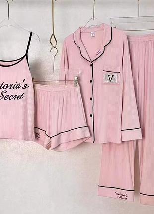 Піжама жіноча victoria's secret рожева