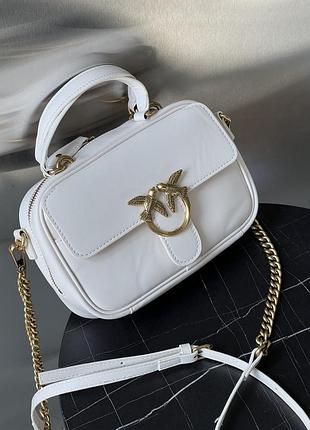 Сумка женская pinko love mini square simply молочная кросс боди пинко
