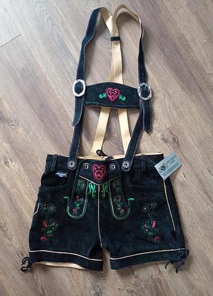 Брендовые пивоварские шорты best german wear. кожаные.