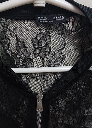 Блуза жіноча zara гіпюрова чорна