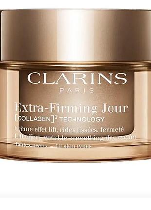 Крем для обличчя clarins extra-firming day cream денний крем-ліфтінг проти зморшок для всіх типів шкіри 50мл