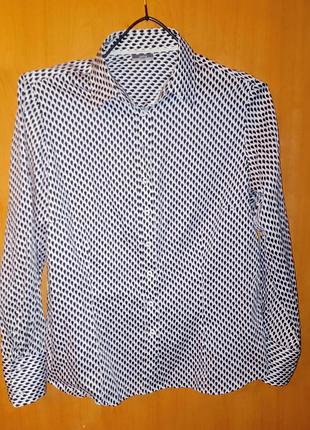 Черно-белая рубашка/блузка. размер м/42