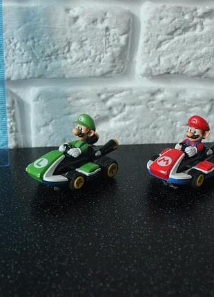 Коллекционные игрушечные машинки carrera pull &amp; speed mario kart луидж и марио
