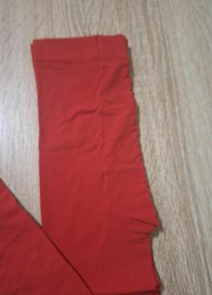 Матовые красные колготки one size 4