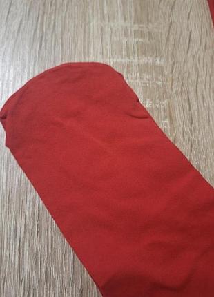 Матовые красные колготки one size 5