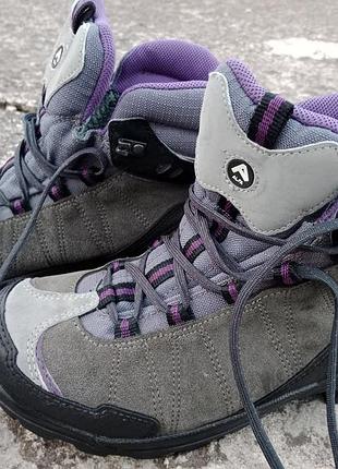 Черевики чоловічі gore-tex сірі з фіолетовими вставками, розмір 41