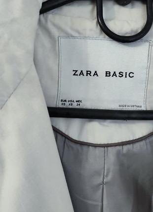 Тренч жіночий zara basic демісезонний молочний xs