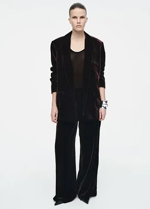 Блейзер женский cos silk-blend velvet blazer / 38