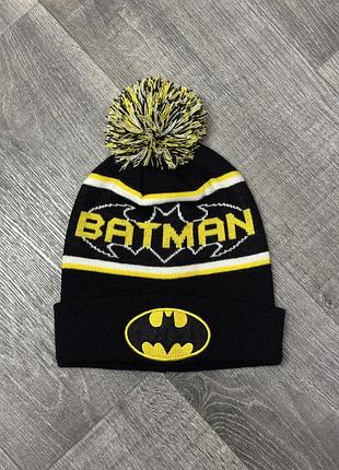 Шапка біні batman з помпоном (офіційна dc comics)