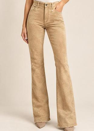 Levi’s red tab 507 bootcut брюки унісекс  вінтажні замшеві бежеві w30 l34