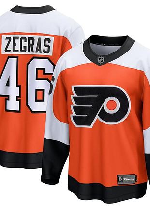 Men's philadelphia flyers trevor zegras fanatics orange home breakaway jersey size 4xl