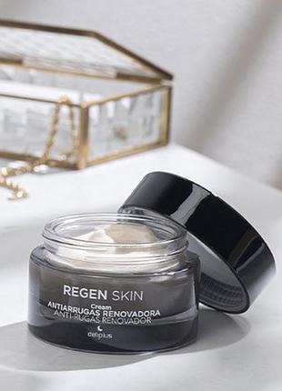 Крем поживний проти зморщок нічний з бакучіолом antiarrugas renovadora regen skin deliplus con bakuchiol
