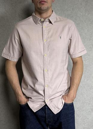 Чоловіча сорочка allsaints huntington з коротким рукавом, l,
