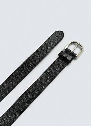 Шкіряний чоловічий ремінь пояс zara